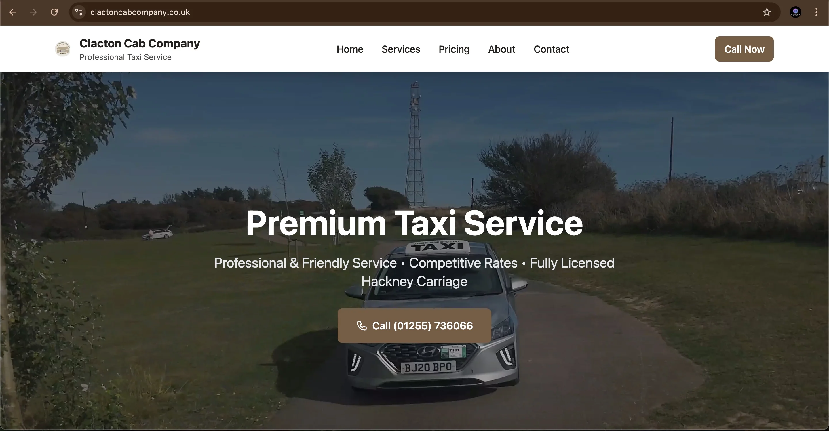 Clacton Cab Company website