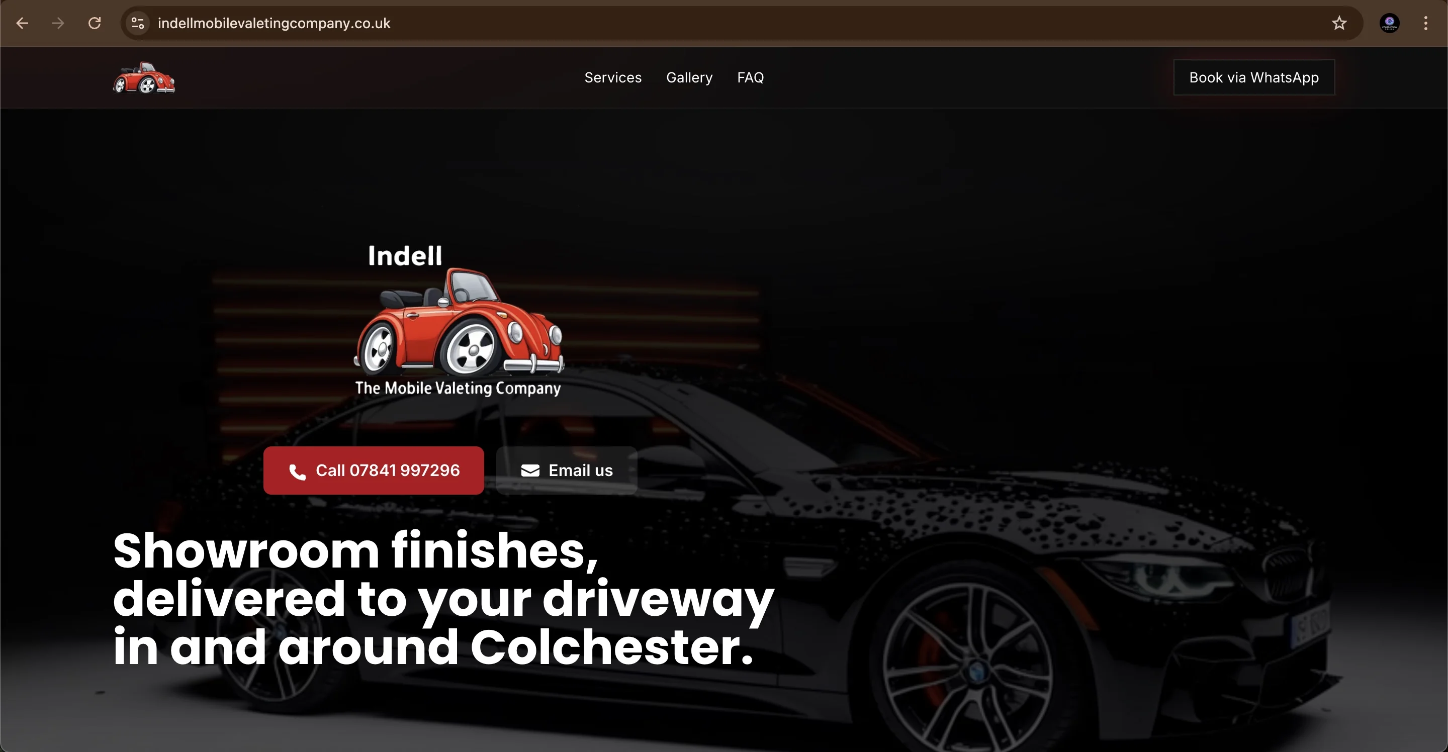 Indell Mobile Valeting Company website