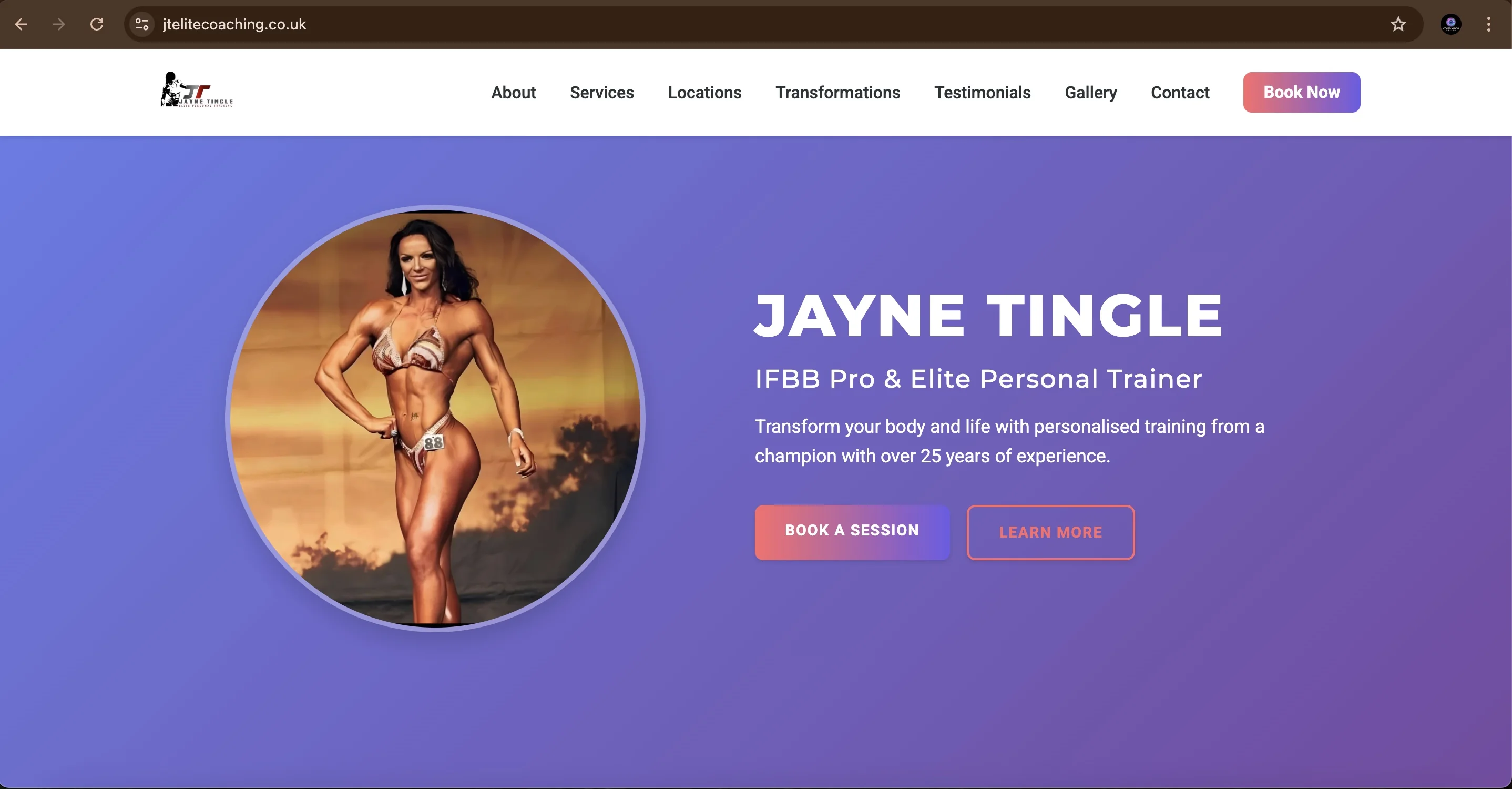 JT Elite Coaching website