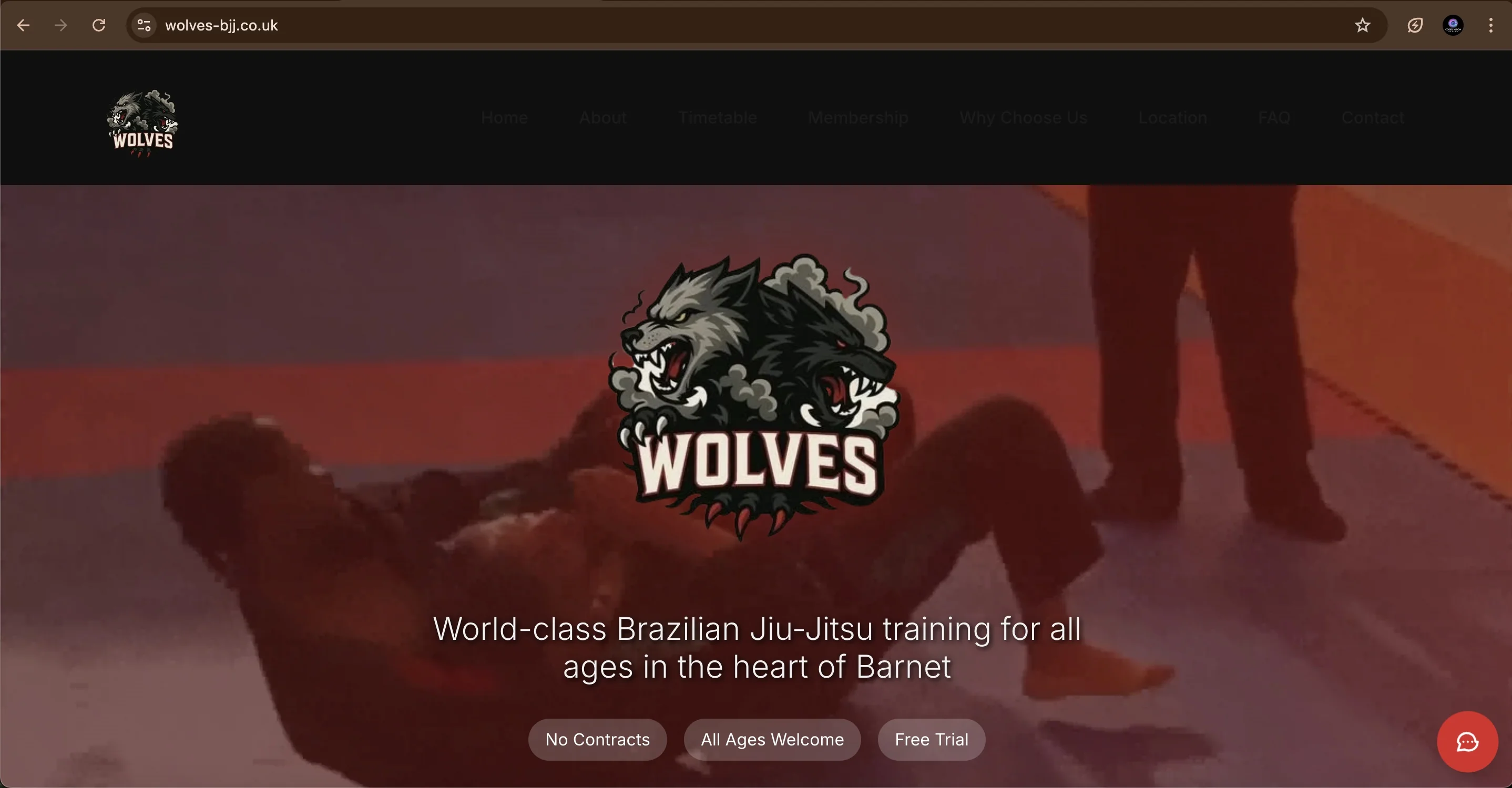 Wolves BJJ website